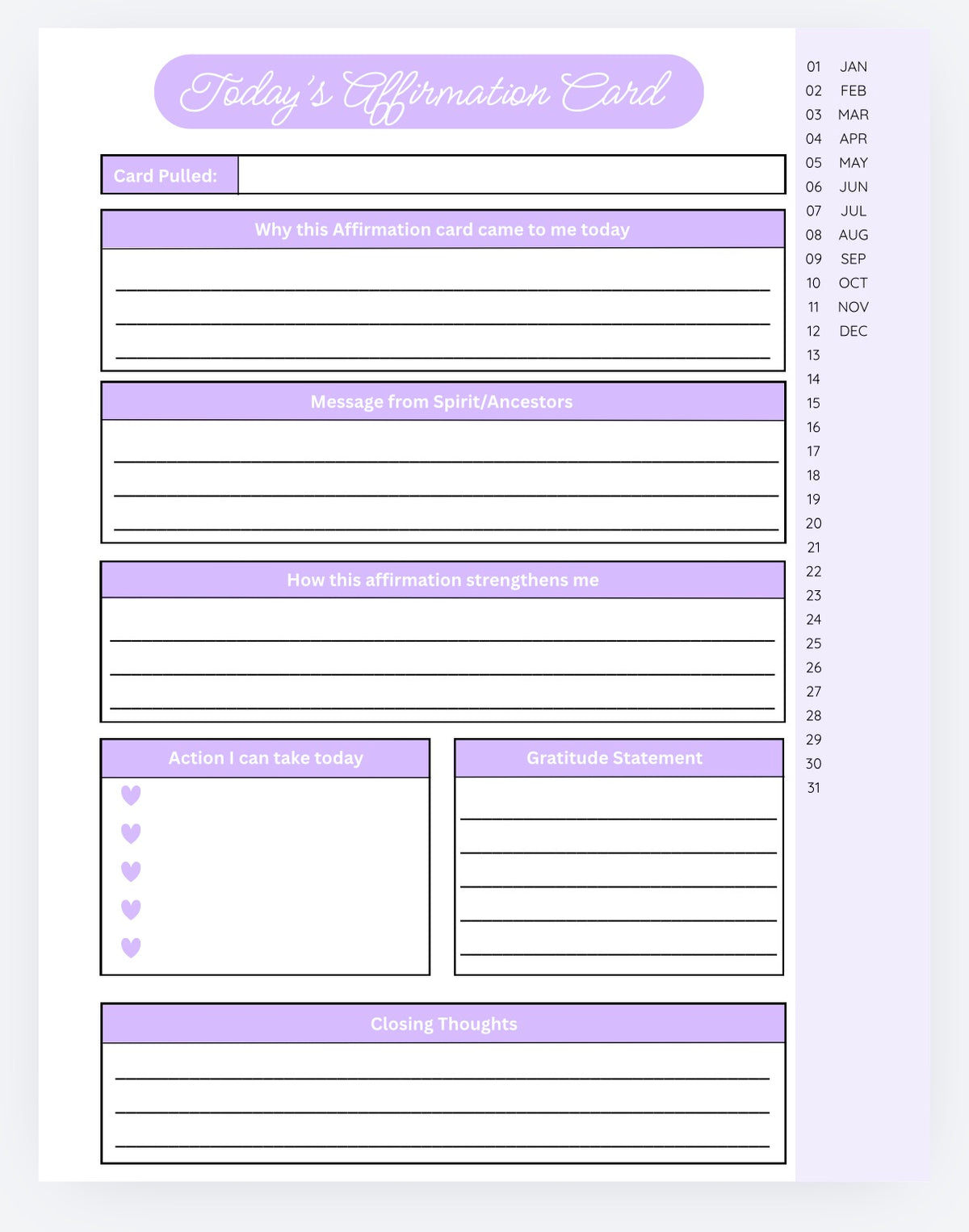 Affirmation Journal